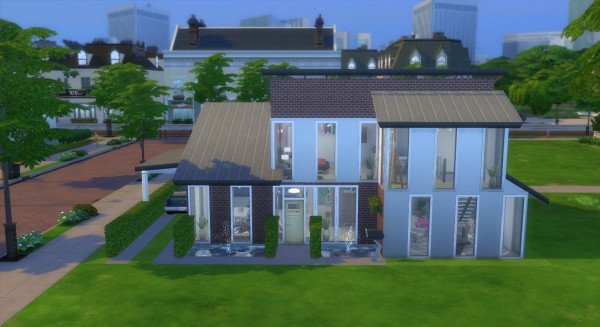  Mod The Sims: The Modern Oak Alcove House by Wild Lucy