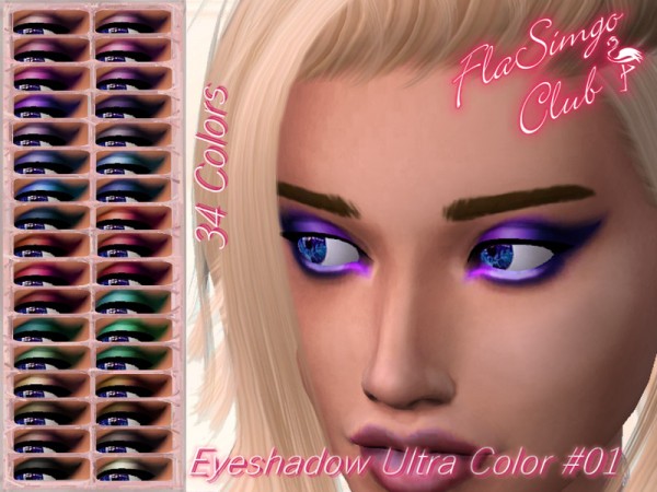  The Sims Resource: Eyeshadow Ultra Color 01 by FlaSimgo Club
