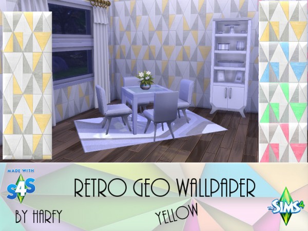 The Sims Resource: Retro Geo Wallpaper by Harfy