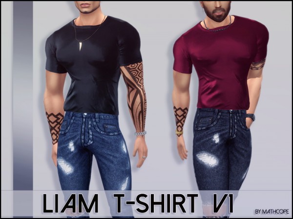  Sims Studio: Liam t shirt v1 by mathcope