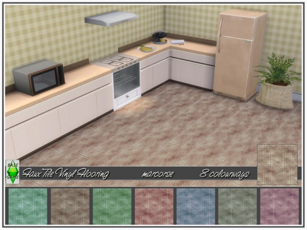  The Sims Resource: Faux Tile Vinyl Flooring by marcorse
