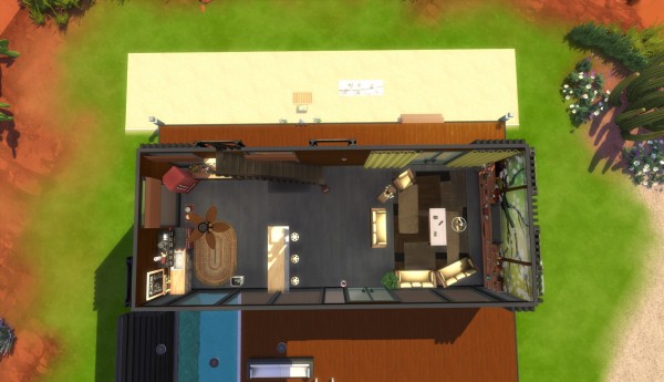  Mod The Sims: Cozy Container Home by NayNikole