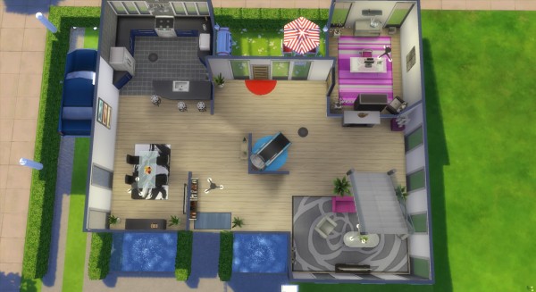  Mod The Sims: The Modern Oak Alcove House by Wild Lucy