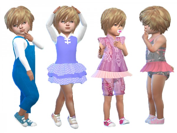  The Sims Resource: Colorful sneakers for toddler girls by TrudieOpp
