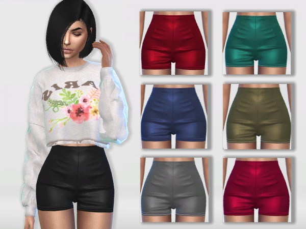  The Sims Resource: Leather Shorts by Puresim