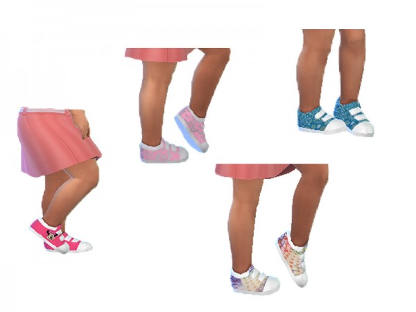  The Sims Resource: Colorful sneakers for toddler girls by TrudieOpp