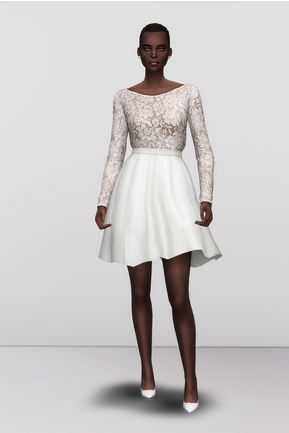  Rusty Nail: White Clover Embroidered Dress