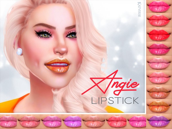 The Sims Resource: Angie Lipstick by KatVerseCC