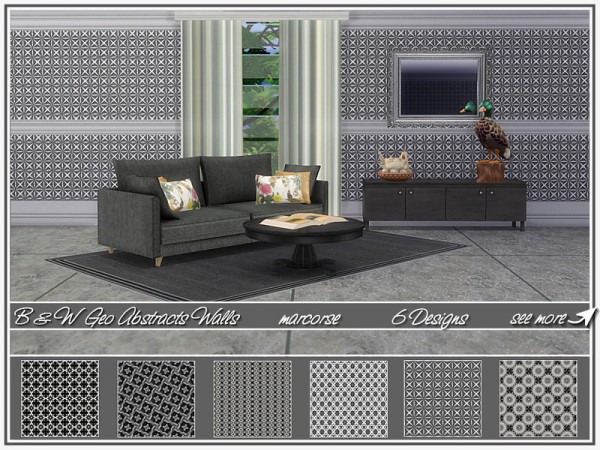  The Sims Resource: Geo Abstract Walls by marcorse