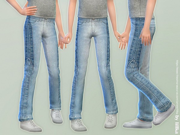  The Sims Resource: Girls Basic Jeans by lillka