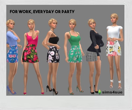 Sims 4 Sue: High Waisted Mini Skirt