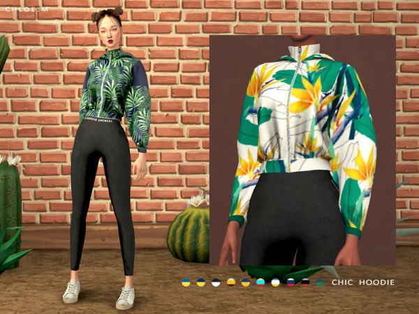  The Sims Resource: Chic Hoodie by ChloeMMM