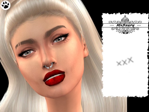  The Sims Resource: Face Tattoo by MsBeary