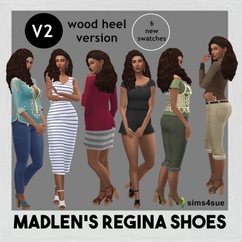 Sims 4 Sue: Madlen`s Regina Shoe Recoloured V2
