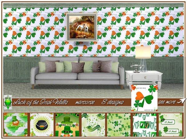  The Sims Resource: Luck of the Irish Walls by marcorse