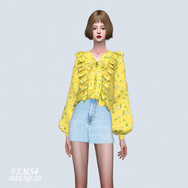  SIMS4 Marigold: Spring Blouse