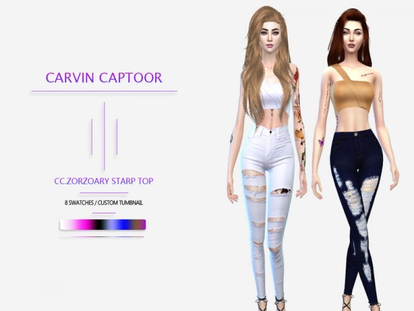  The Sims Resource: Zorzoary starp top by carvin captoor