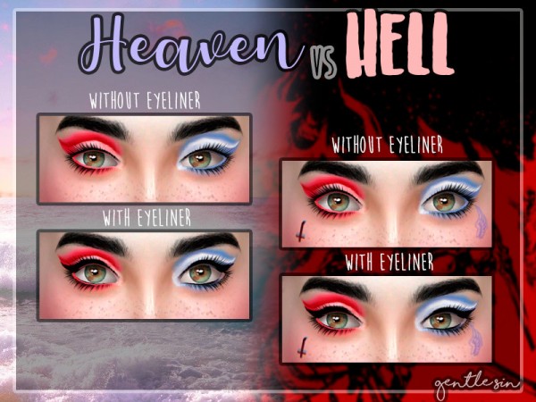  The Sims Resource: Heaven vs Hell eyeshadow by GentleSin