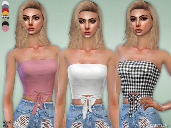  The Sims Resource: Wrap Tube Top by Black Lily