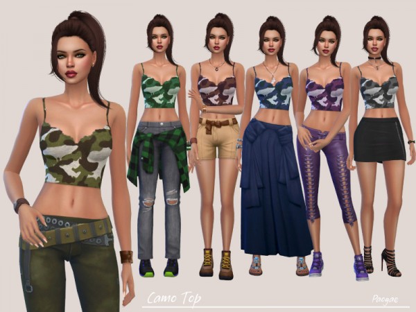  The Sims Resource: CamoTop  by Paogae