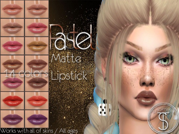  The Sims Resource: Pastel Matte Lipstick by turksimmer