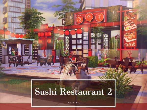  The Sims Resource: Sushi Restaurant 2 by Pralinesims