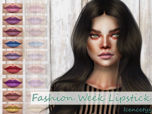  The Sims Resource: Fashion Week Lipstick by icencetyy
