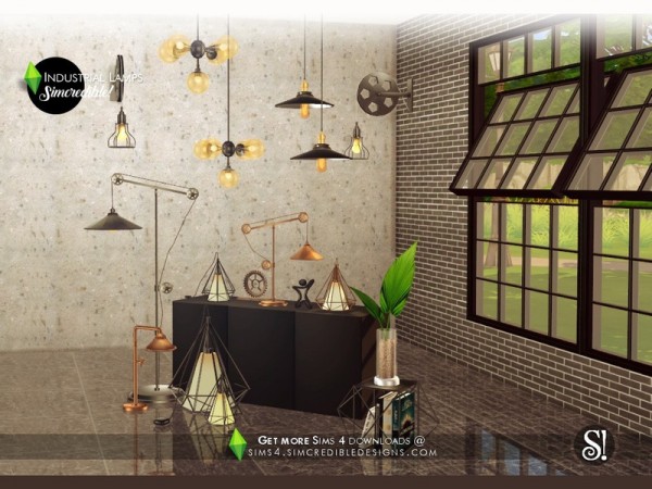  The Sims Resource: Industrial Lamps by SIMcredible!