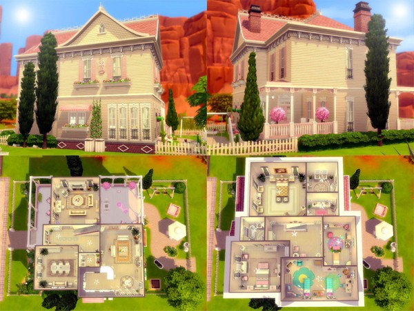  The Sims Resource: Pink Swan House   Nocc by sharon337
