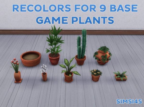  Mod The Sims: Matching Recolors for 9 Plants by simsi45