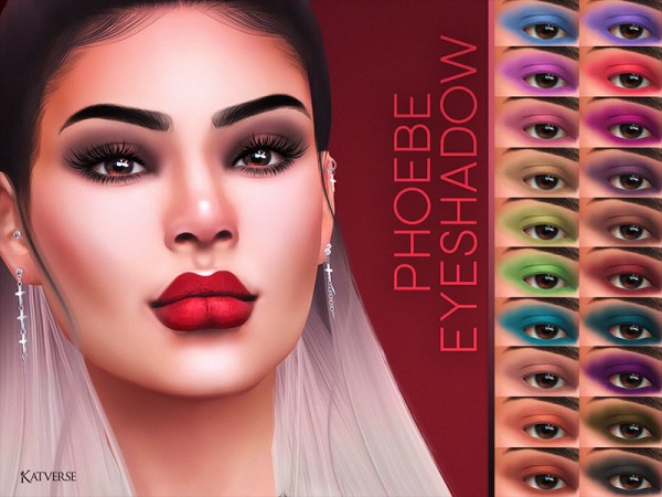  The Sims Resource: Phoebe Eyeshadow by KatVerseCC