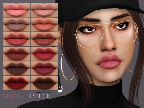  The Sims Resource: Vision Lipstick N199 by Pralinesims