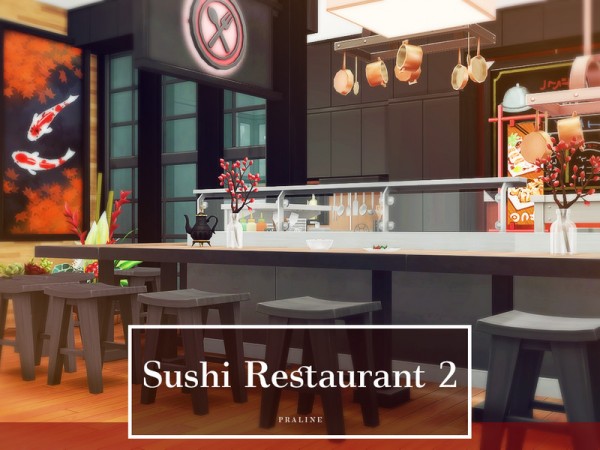  The Sims Resource: Sushi Restaurant 2 by Pralinesims
