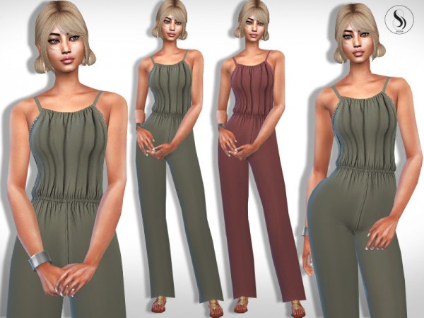  The Sims Resource: Summer Style Cotton Jumpsuits by Saliwa
