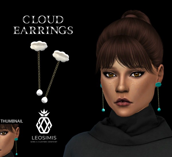  Leo 4 Sims: Cloud Earrings