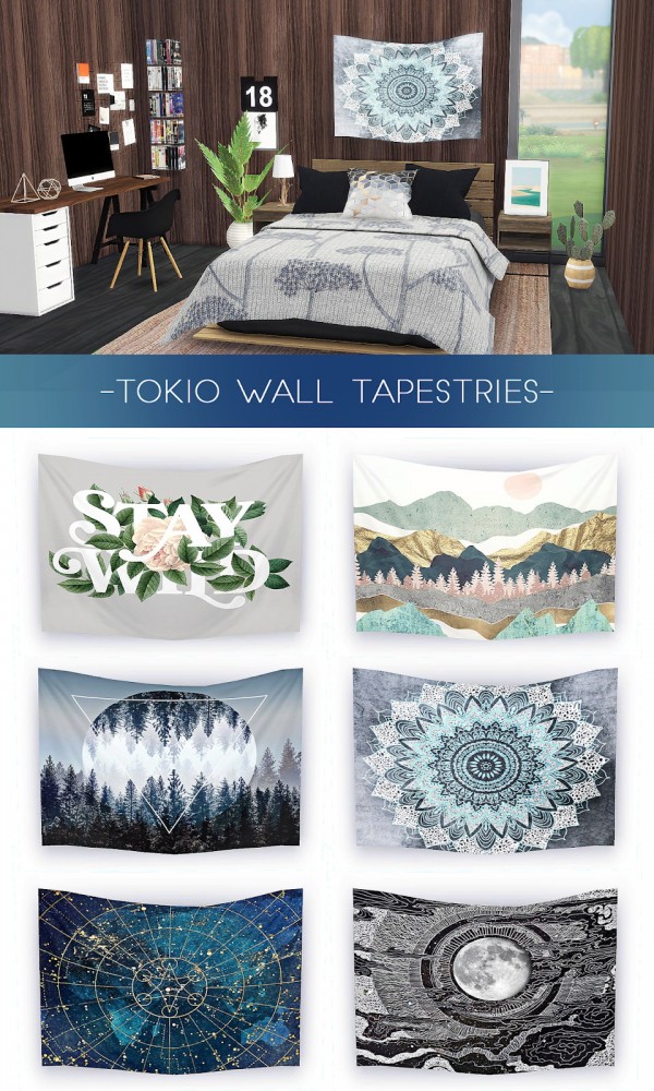  Kenzar Sims: Tokio Wall Tapestries