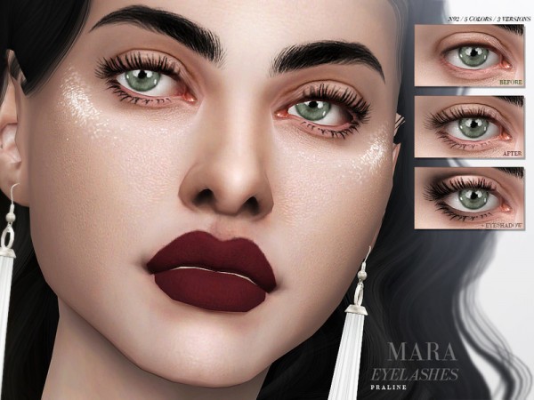  The Sims Resource: Mara Eyelashes N92 by Pralinesims