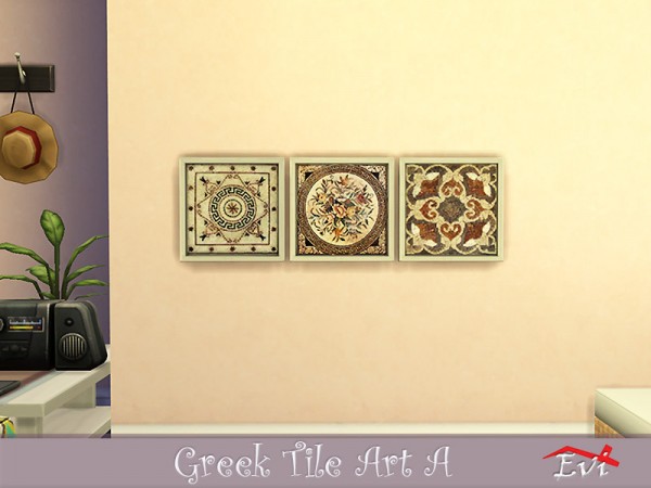  The Sims Resource: Greek Tile Art by evi