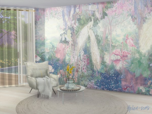  Helen Sims: Wallpaper Affresco Botany   Forest 01