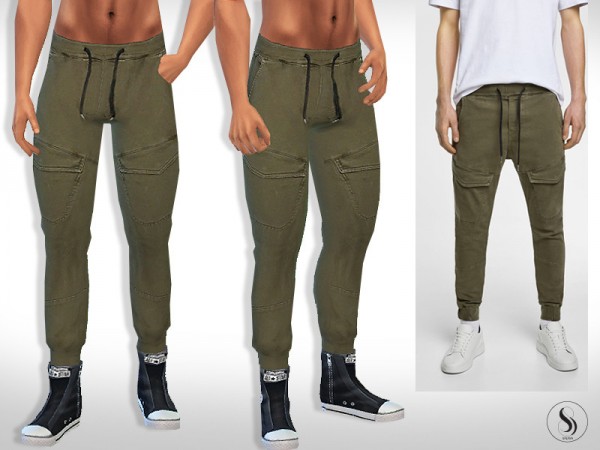  The Sims Resource: Soft Front Pocket Men Trousers by Saliwa