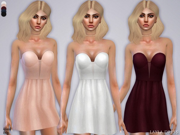  The Sims Resource: Layla Dress by Black Lily