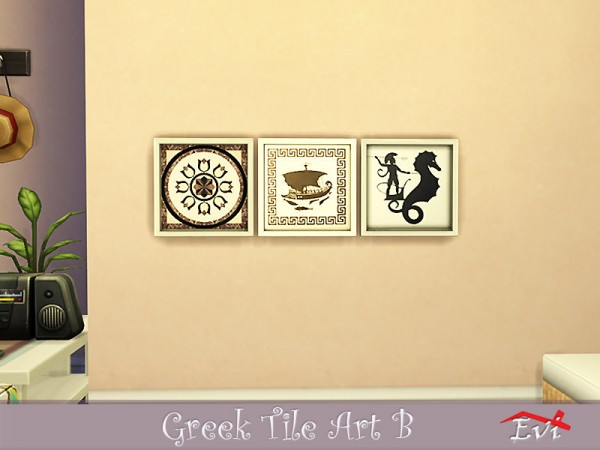  The Sims Resource: Greek Tile Art by evi