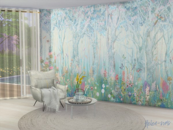  Helen Sims: Wallpaper Affresco Botany   Forest 01