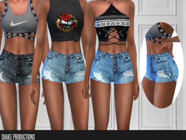  The Sims Resource: 249   Denim Shorts by ShakeProductions