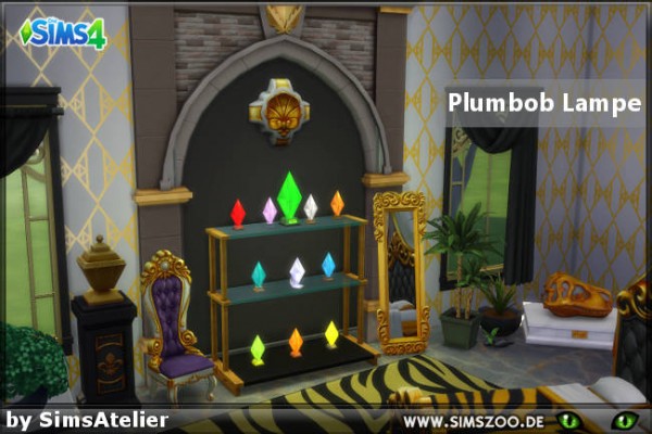  Blackys Sims 4 Zoo: Plumbob Lampe by SimsAtelier