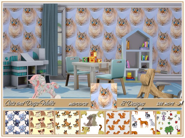  The Sims Resource: Cats and Dogs Walls by marcorse