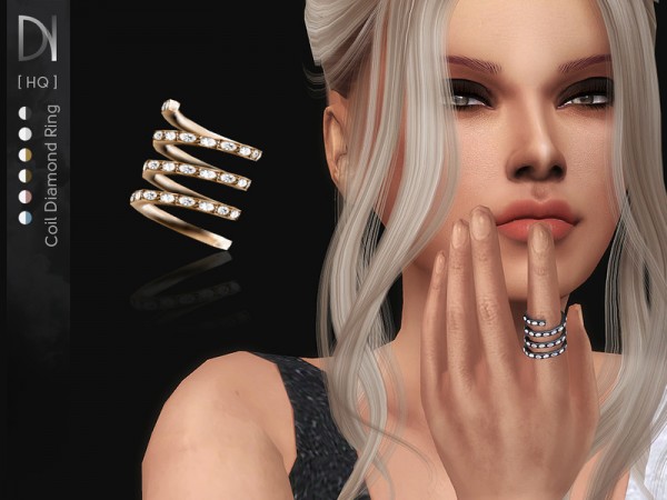  The Sims Resource: Coil Diamond Ring by DarkNighTt