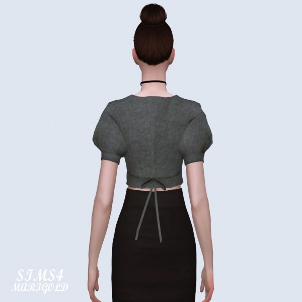  SIMS4 Marigold: Lovely Puff Sleeves Blouse