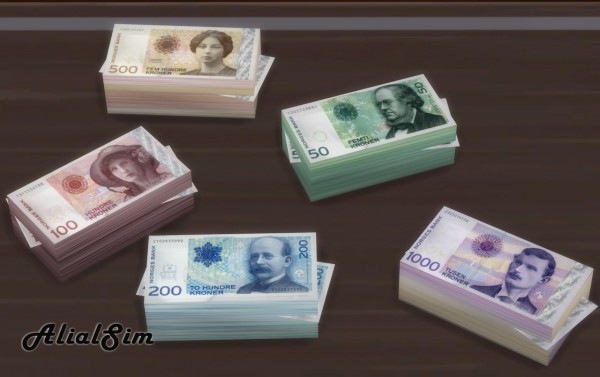  Alial Sim: Norwegian Money Stacks
