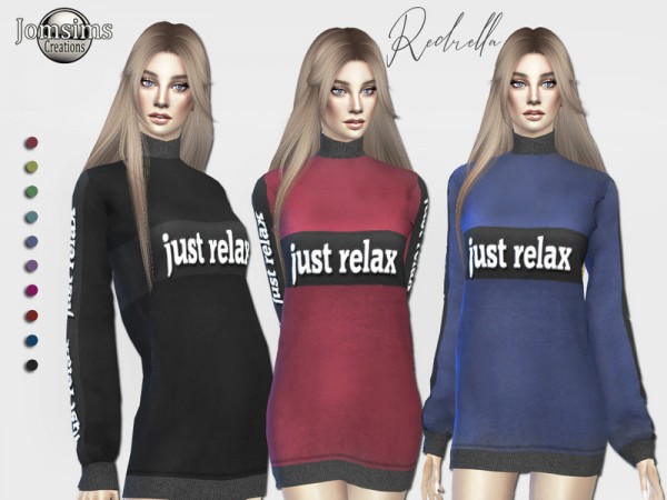  The Sims Resource: Redrella dress by jomsims
